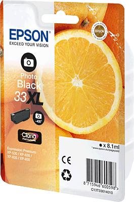 ORIGINAL Epson Cartuccia d'inchiostro Nero (Foto) C13T33614012 33 XL 400 Seiten XL