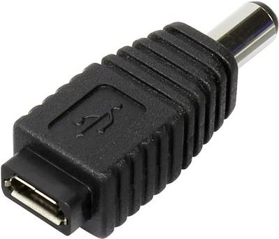 TRU COMPONENTS Niedervolt-Adapter Niedervolt-Stecker - USB 2.0 Buchse Micro-B 5 mm 2.1 mm 1 St. (548018)