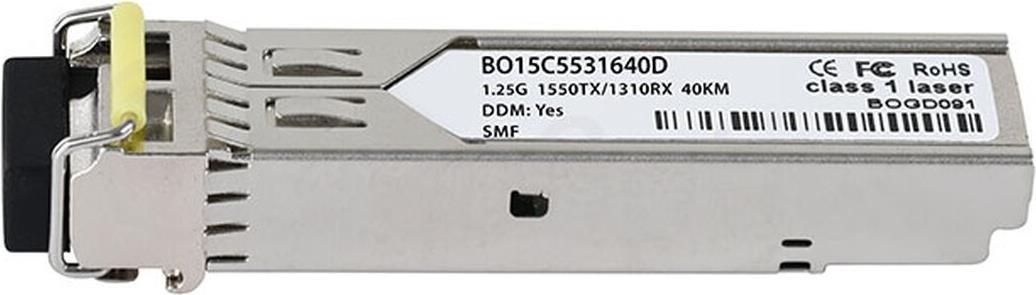 Broccato compatibile SFP-BXD53-40KM BlueOptics BO15C531640D SFP Transè LC-Simplex 1000Base-Bx-D Singlemode TX1550NM/RX1310NM D