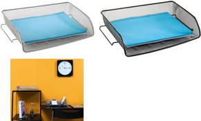 ALBA Briefablage MESHIT, A4, Drahtmetall, grau 1 Ablage, passend bis Format 240 x 320 mm, Maße: (B)350 x - 1 Stück (MESHIT M)