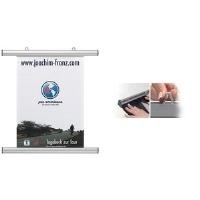 FRANKEN Plakatleiste, Aluminium, silber, Länge: 600 mm passend für DIN A0, zwei verstellbare Aufhängeösen (BS1003)