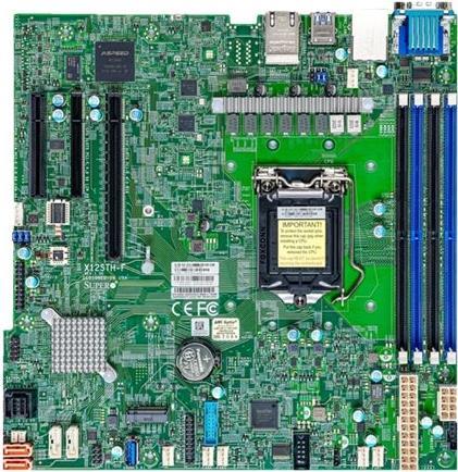 Super Micro SUPERMICRO X12STH-F - Motherboard - micro ATX - LGA1200-Sockel - C256 Chipsatz - USB 3,2 Gen 1 - 2 x Gigabit LAN - Onboard-Grafik (MBD-X12STH-F-B)