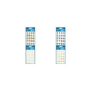 AVERY Zweckform Z-Design Zahlen-Sticker gold glitzernde Schrift auf transparenter Folie (59159)