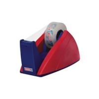 tesa Easy Cut Dispenser da tavolo, rosso - blu, non attrezzato per pellicola adesiva 19 mm x 33 m, stabile (57421-00000-00)