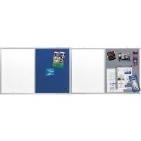 FRANKEN Kombitafel X-tra! Line (B)600 x (H)450 mm, blau Weißwand- und Filztafel auf einem Board, Whiteboardfläche: (CB201203)