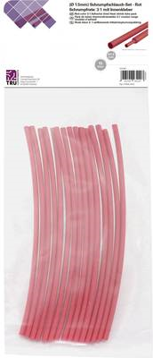 TRU COMPONENTS T1902CA023 Schrumpfschlauchsortiment Rot 1.50 mm Schrumpfrate:3:1 15 St. (T1902CA023)