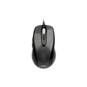 A4Tech V-Track N-708X - Maus - rechts- und linkshändig - optisch - 6 Tasten - kabelgebunden - USB - Grau