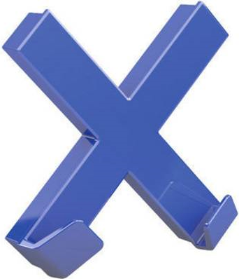 Dahle Magnet Mega Magnet Cross XL , blau, 90 x 90 mm, incl. 2 Haken (B x H) 90 mm x 90 mm Blau 1 St. 76-95550-14820 (76-95550-14820)