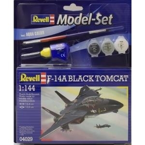 Revell F-14A Black Tomcat - 1:144 - Montagesatz - Flugzeugzelle - Grumman F-14 Tomcat - Militärflugzeug - Kunststoff (MR-64029)