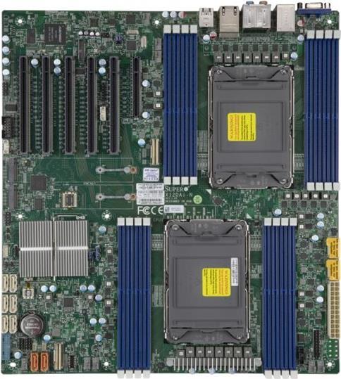 SUPERMICRO X12DAi-N6 - Motherboard - Erweitertes ATX - LGA4189-Sockel - C621A Chipsatz - USB-C Gen2, USB 3.2 Gen 1, USB 3.2 Gen 2 - 2 x Gigabit LAN - Onboard-Grafik - HD Audio (8-Kanal) - für SC745 BAC-R1K23B-SQ