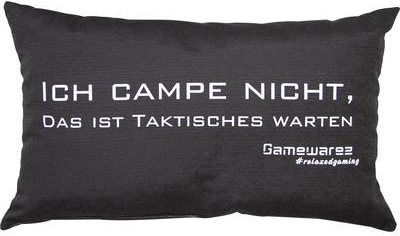 Gamewarez Gaming Kissen IchCampeNicht schwarz (PIA04ICN00)