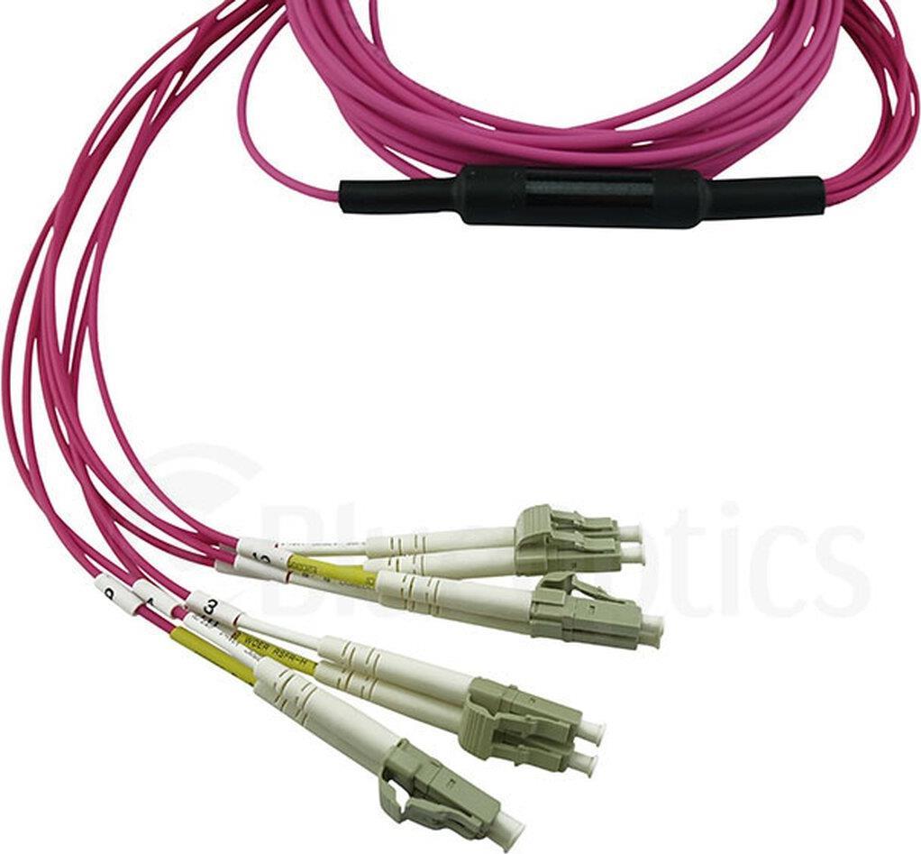 BlueOptics SFP5141FU3MKB cavo in fibra ottica 3 m MPO 4x LC OM4 Rosso (SFP5141FU3MKB)