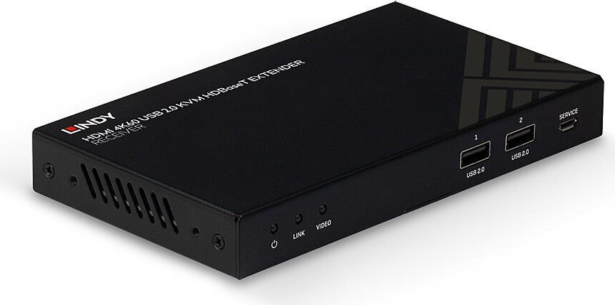 Lindy 150m Cat.6 HDMI 4K60 - IR - RS232 & Audio HDBaseT KVM Extender - Receiver (38389)