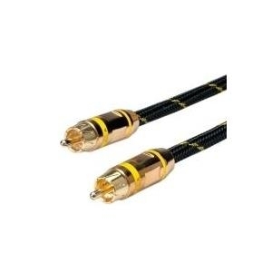 ROLINE GOLD Cinch-Kabel, ST/ST,gelb,2, 5mRetail im Blister (11.88.4233)