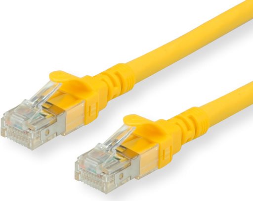 ROLINE Patch-Kabel RJ-45 M bis M - 1.5 m - UTP - CAT 6a - halogenfrei geformt verseilt - Gelb (21.15.1492)