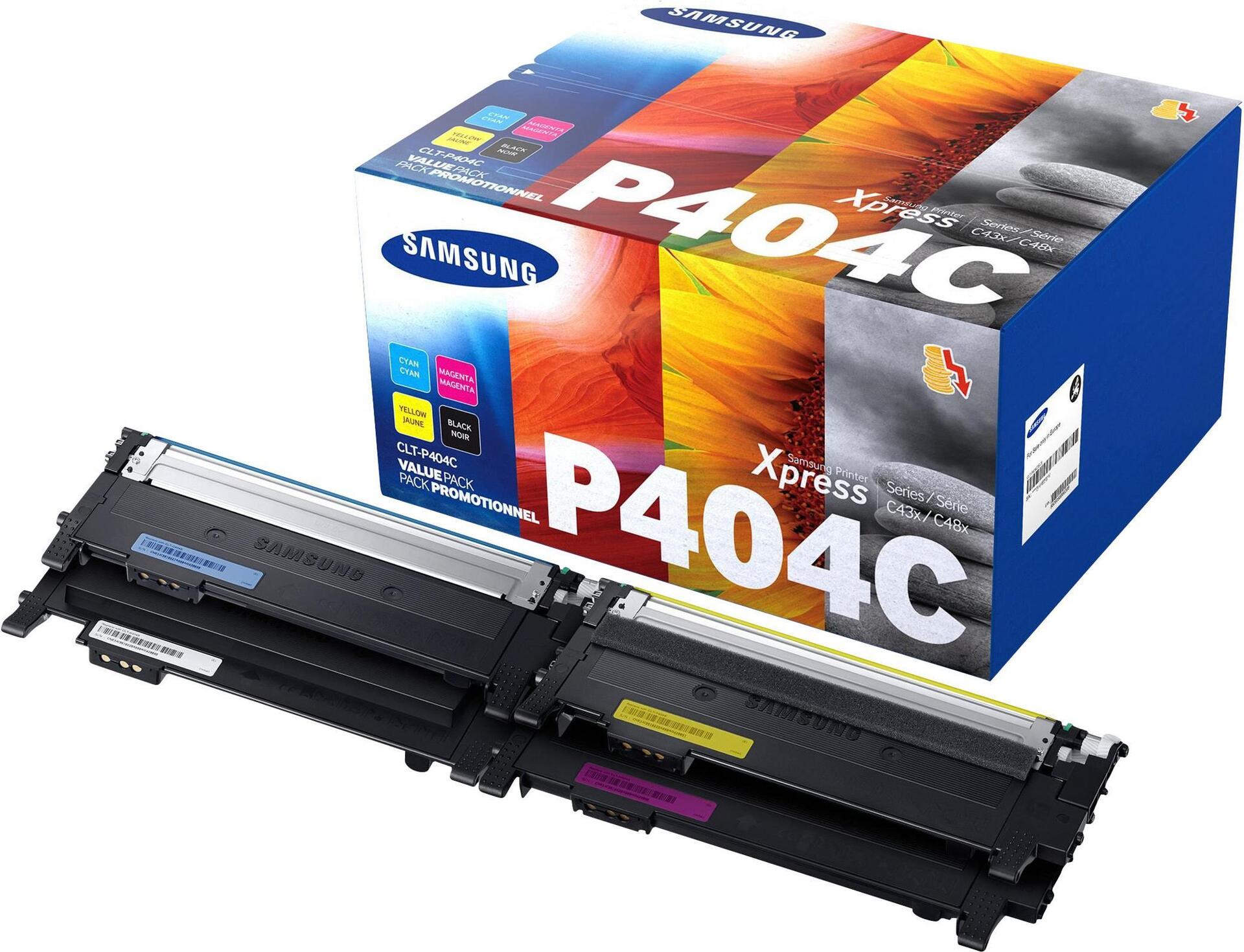 HP INC Samsung Clt -P404C - 4 -Pack - Black Yellow Cyan Magenta - Original - Toner Cartidge (SU365A) - per Samsung Clx -3302 33