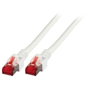 ECOLAN Patchkabel 2x RJ45 PiMFCat.6, 0,5 Meter Weiss (K5518.0,5)