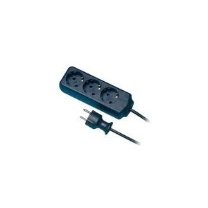 REV - Verlängerungsschnur - Wechselstrom 250 V - 3500 Watt - output connectors: 3 - Schwarz (512247555)