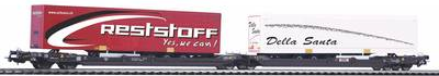 Piko H0 58956 H0 Taschenwagen T3000e Hupac mit 2 Trailern Schöni + Della Santa (58956)
