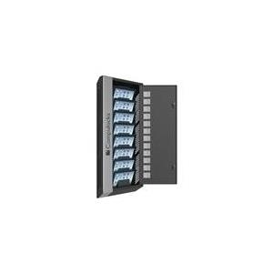 Compulocks WalliPad - 8 units Wall Mounting Charging cabinet + 8 Industrial Charging USB HUB - Gestell für 8 Tablets - Schwarz, silberner Streifen - Wandmontage möglich (WALLIPAD8B)