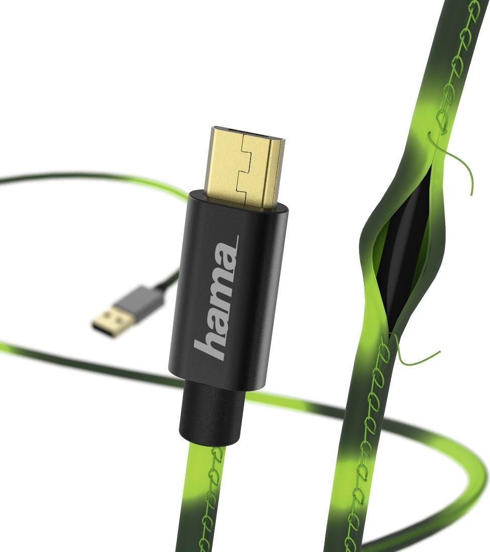 Hama 00178317 USB Kabel 1,5 m USB A Micro-USB B Männlich Grün (00178317)