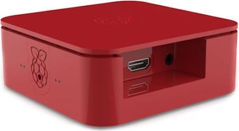 OneNineDesign Quattro Case, Media Center Gehäuse für Raspberry Pi 3, 2, B+ - Farbe: rot (ASM-1900039-31)