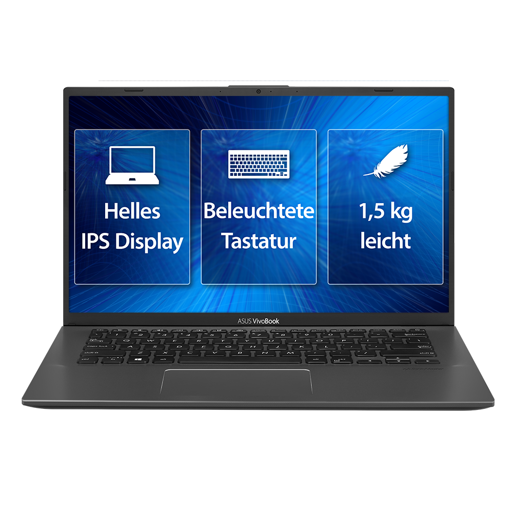 ASUS P3400FA EB067R - Core i3 8145U / 2,1 GHz - Win 10 Pro 64-Bit - 8GB RAM - 256GB SSD - 35,6 cm (14) 1920 x 1080 (Full HD) - UHD Graphics 620 - 802,11ac, Bluetooth - Slate Gray (90NB0L92-M00710)