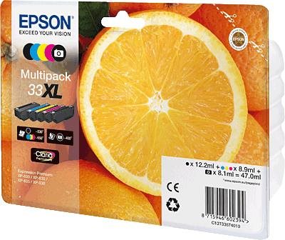 Epson 33XL Multipack - Confezione da 5 - Nero, Giallo, Ciano, Magenta, Nero fotografico - Originale - Confezione in blister - C