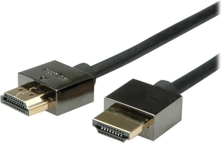 ROLINE HDMI 5m cavo HDMI HDMI tipo A [Standard] Nero (ROLINE Notebook HDMI HS Cable+Eth. M/M. Black 5.0m)