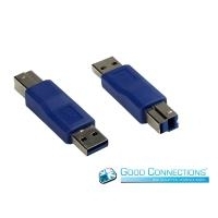 Alcasa USB-AD34 USB-A USB-B Blau Kabelschnittstellen-/adapter (USB-AD34)