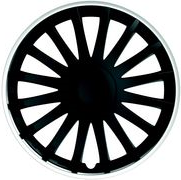 IWH Radzierblende Monte Carlo, schwarz, 38,10cm (15) (38,10 cm) ABS-Material, 2-fach einstellbarer Metallring für festen - 1 Stück (076016)