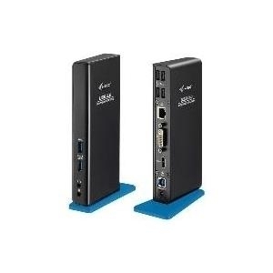 I-TEC USB 3.0 Dual Docking Station 1x DVI 1x HDMI 2048x1152 Px+Adapter DVI-VGA GLAN 2x USB 3.0 4x USB 2.0 Hub Audio 1x USB mit BC1.2 (U3HDMIDVIDOCK)