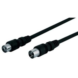Tecline Fröhlich + Walter - Antennenverlängerungskabel - 2.5 m - doppelt abgeschirmtes Koaxialkabel - 75 dB - Schwarz (39900503)