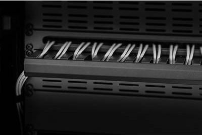 Renkforce RF-3429150 48,30cm (19)  Netzwerkschrank-Kabelführung 1 HE Schwarz (RF-3429150)