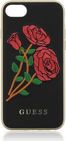 GUESS Hard Cover Leather Black, Flower Desire, für iPhone 8/7/6s/6, GUHCP7EROBK, Blister