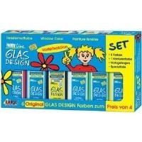 C.KREUL Window Color Hobby Line Glas Design, Aktions-Set Window Color 80 ml je 1 x schneeweiß, sonnengelb, kirschrot (42847)