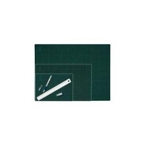 WEDO Schneidematte Cutting Mat (B)450 x (T)300 x (H)3 mm Farbe: grün, Vorderseite mit Rasteraufdruck, Rückseite (79 145)