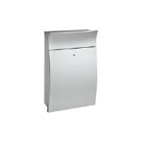 Burg Wächter Kunststoff-Briefkasten Esprit 4912, silber Einwurf Format DIN C4, dynamische Formgebung (ESPRIT 4912 SI)