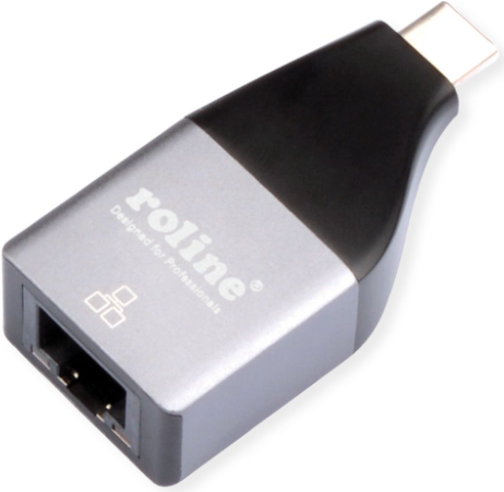 ROLINE 12.02.1110 Cavo adattatore USB Tipo C RJ-45 Argento (12.02.1110)