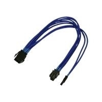 Nanoxia - Netzteil - PCI-Express-Stromversorgung, 6-polig (W) - 8-poliger PCI Express-Stromanschluss mit abnehmbarem 2-poligem Abschnitt (M) - 30cm - Blau (900200023)