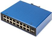 DISITUS Switch industriale Gigabit Ethernet a 16+2 porte gestito L2