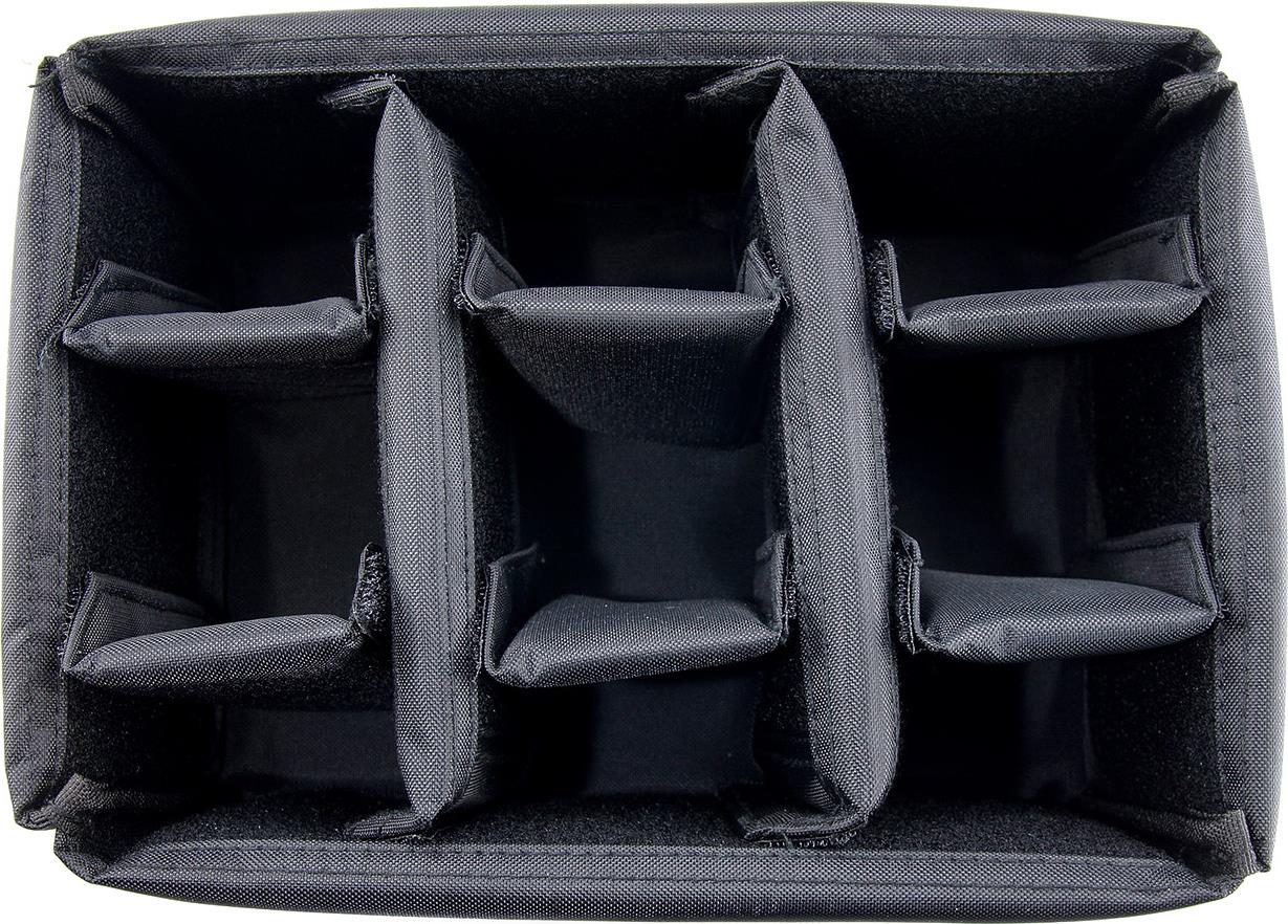 bwh Koffer Facheinteilung für Outdoor-Koffer 2000 variabel, gepolstert, abwaschbar _gepolsterter Koffereinsatz aus abwaschbarem Gewebematerial_sehr variable Facheinteilung mittels Klett und Flausch_mit zusätzlichem Noppenschaum im Deckel (52015)