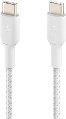 Belkin BoostCharge cavo USB 2 m USB C Bianco (BOOSTCHARGE GEFLOCHTENES USB-C - CABLE-BRAIDED 2M WHITE)