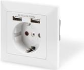 Safety Wall Outlet - 2x USB - USB output total