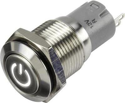 Conrad Drucktaster 48 V/DC 2 A 1 x Aus/(Ein) LAS2GQF-11DT/W/12V/S/P IP65 tastend 1 St. (LAS2GQF-11DT/W/12V/S/P)