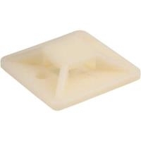 InLine - Befestigungssockel für Kabelbinder - 25 x 25 mm - natur - 10 Stück (59965D)