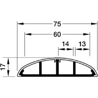 Tehalit Kabelkanal aus Hartkunststoff, 18 x 75 mm, 2 m Länge (SL1807507030-2M)