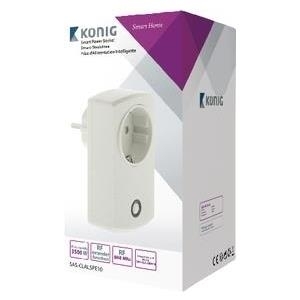 Nedis König SAS-CLALSPE10 - Smart-Stecker - drahtlos - 868 MHz - weiß (SAS-CLALSPE10)