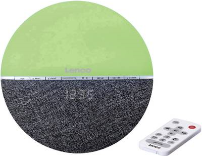 Lenco CRW-4GR UKW Radiowecker Bluetooth® Stimmungslicht Grau (CRW-4GY)