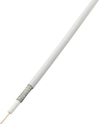 TRU COMPONENTS Koaxialkabel Außen-Durchmesser: 6.80 mm RG6 /U 75 ? 85 dB Weiß 1567172 100 m (1567172)